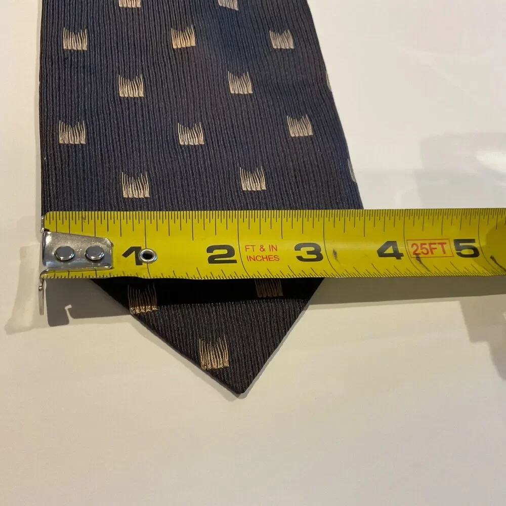Giorgio Redaelli silk Neck Tie Men's Luxury Silk Classic Italy Blue geometric
